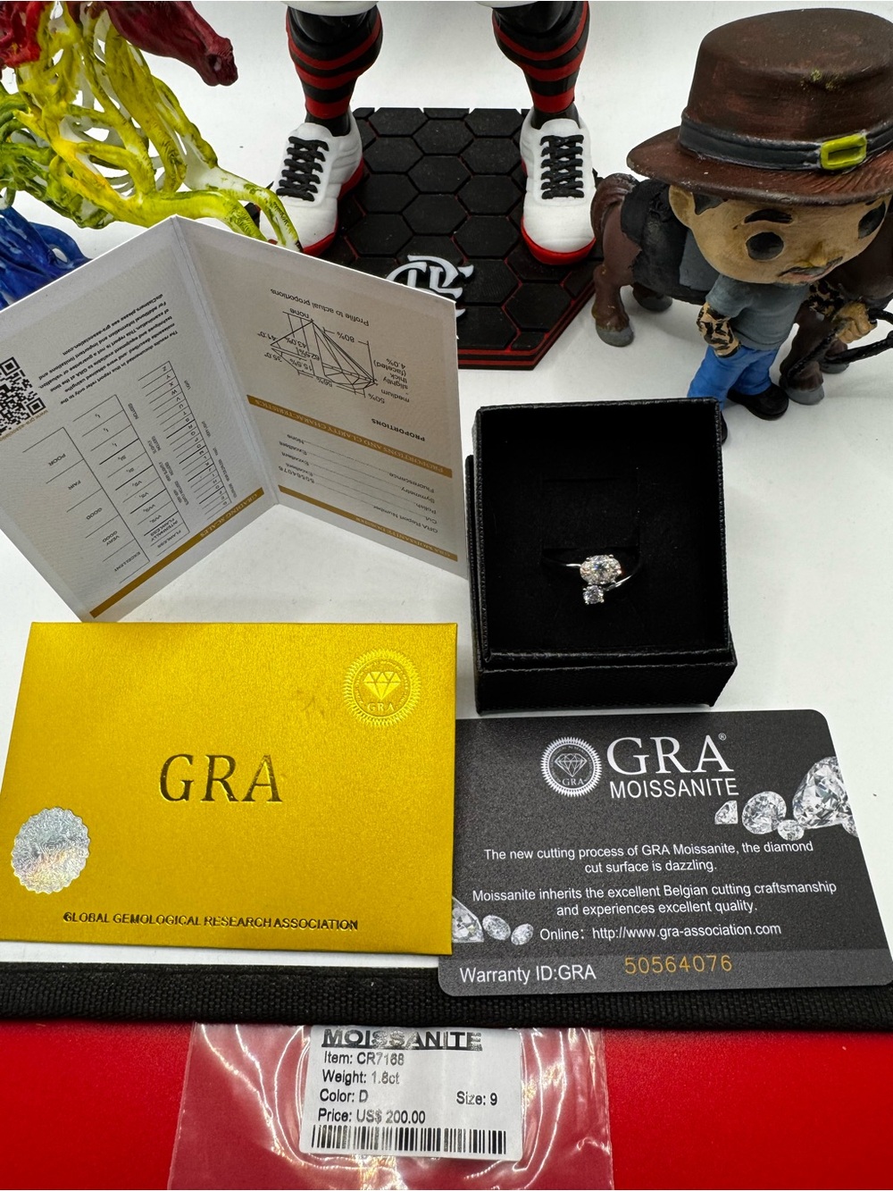Moissanite Round Solitaire Ring in White